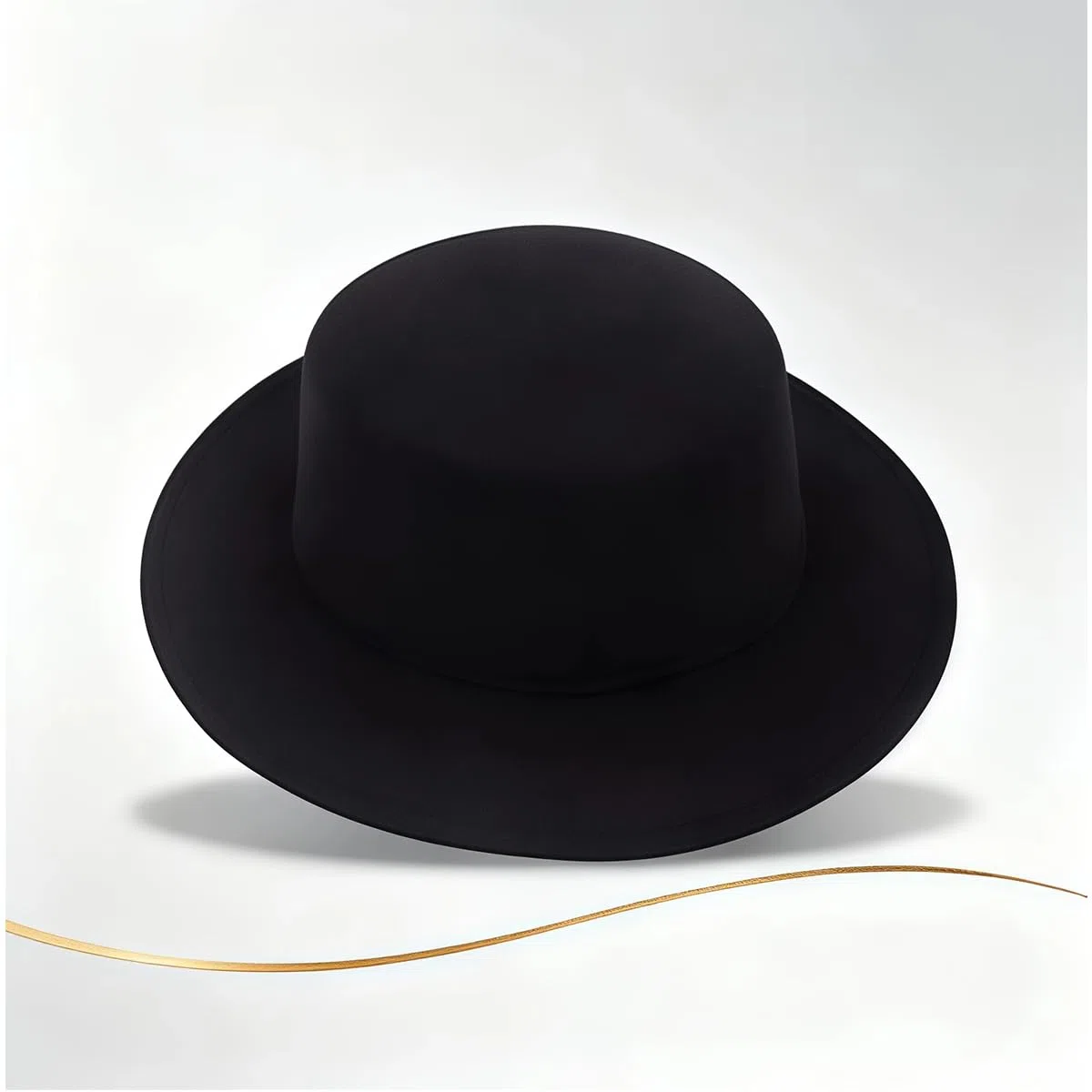 VASANA Cappello Classico alla Moda in Misto Lana Nera Fedora a Tesa Larga Piatto da Chiesa Derby Cappello da Jazz per Unisex Uomini Donne Festa di Nozze Talent Show
