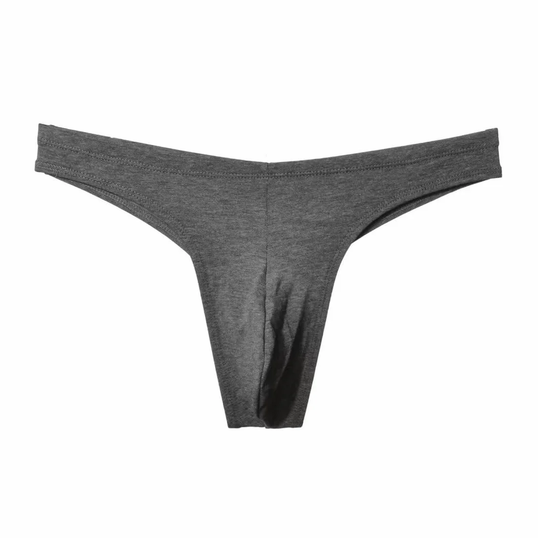 Faringoto Tanga sportiva da uomo, senza cuciture, biancheria intima in cotone a vita bassa