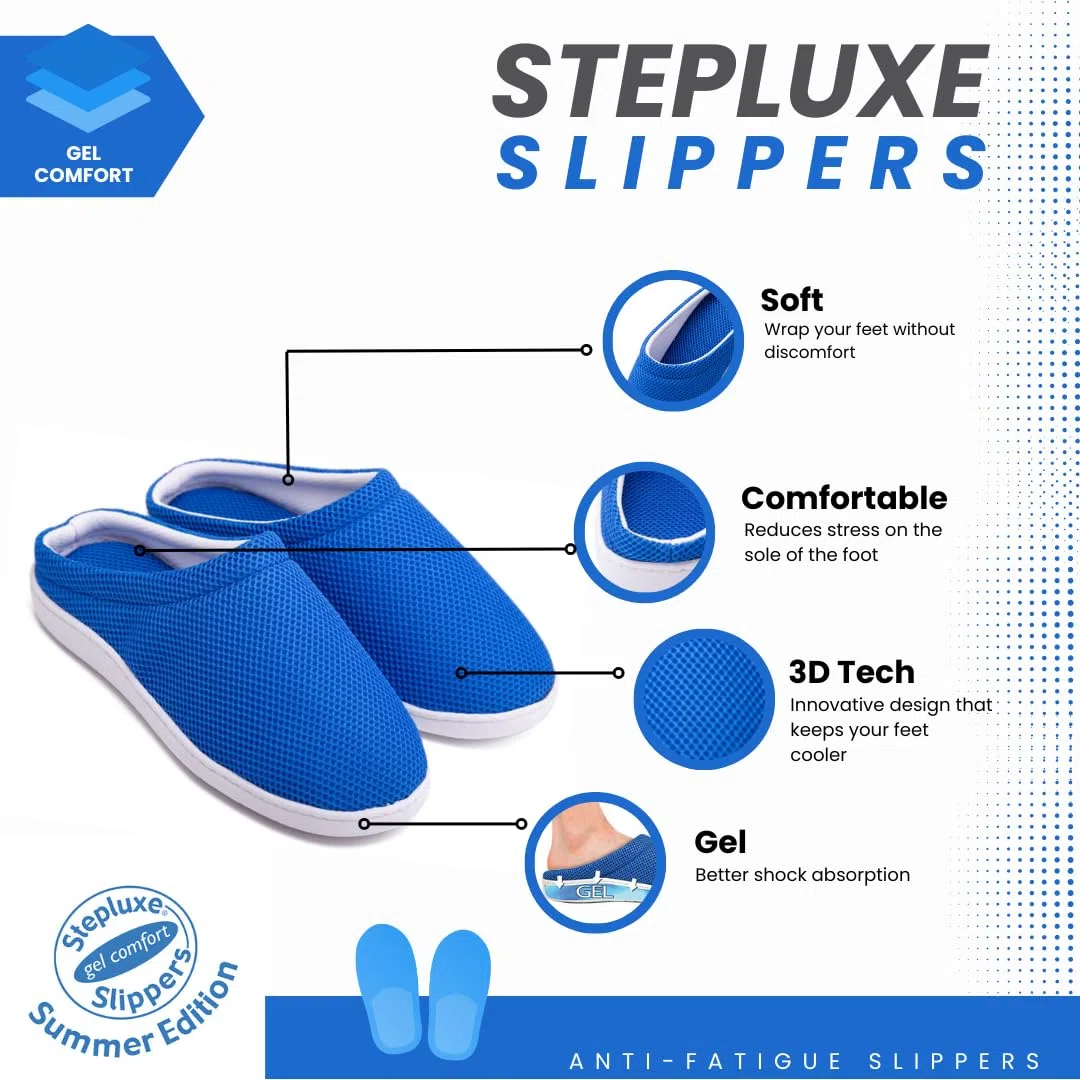 BEST DIRECT STEPLUXE Summer Slippers, Pantofole estive,Pantofola da Uomo Donna, pantofole da casa con suola in gel, lavabili, tecnologia Gel Comfort, Ciabatte da Casa, Anti-fatica, Suole antiscivolo