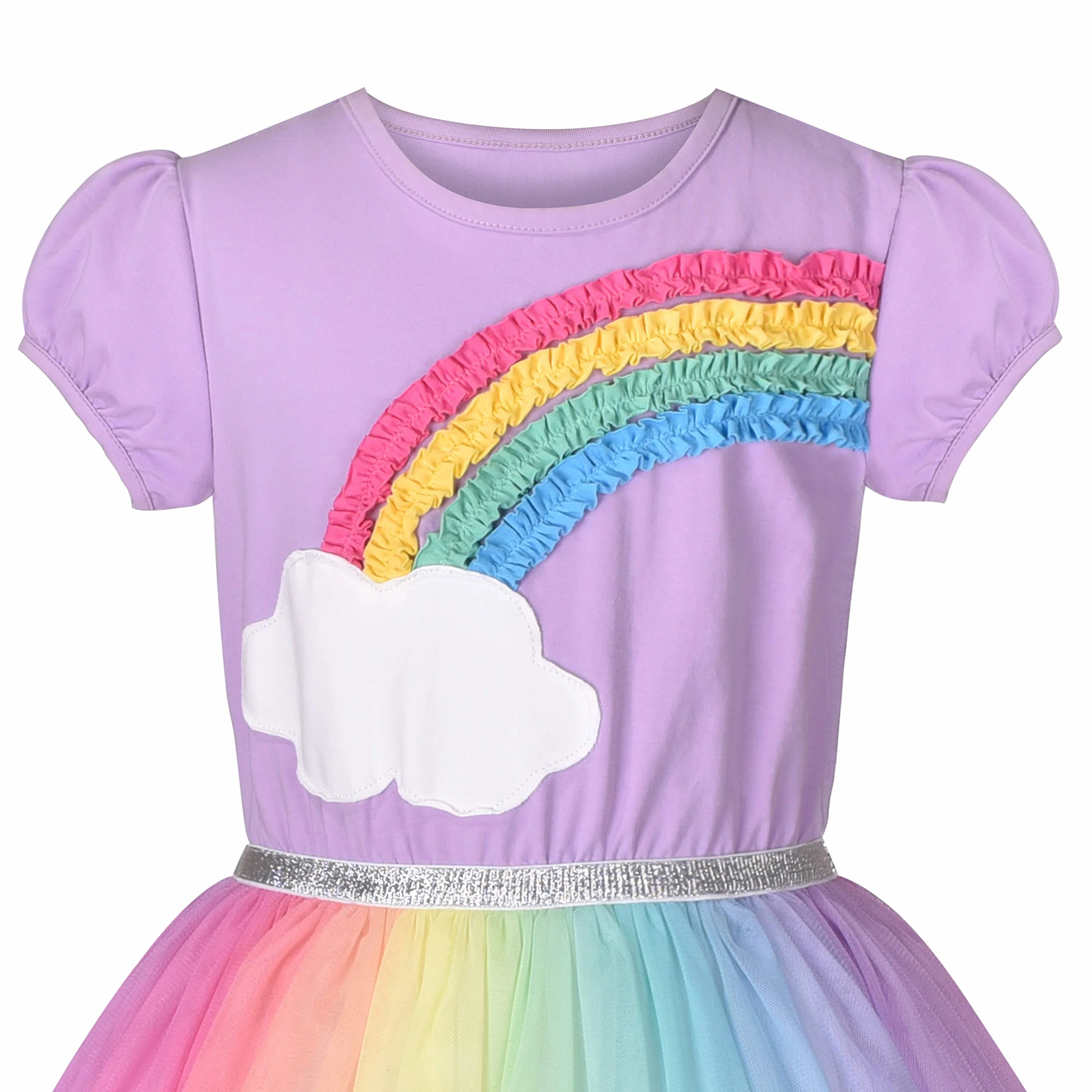 Sunny Fashion Vestito Bambina Natale Cappello di Babbo Natale Manica Lunga Festa 4-12 Anni
