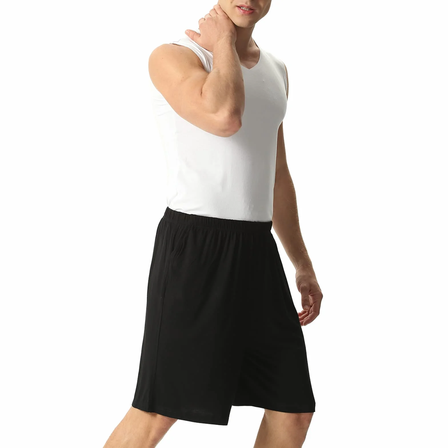 amropi Shorts da Uomo Sportivi Pantaloncini Corti in Cotone Estate Pantaloni Corti Pigiama