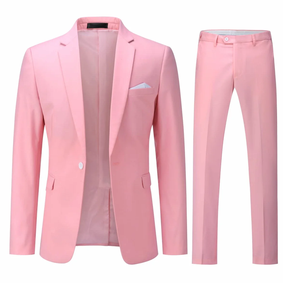 YOUTHUP Abito da Uomo 2 Pezzi Abiti Slim Fit 1 Pulsante Business Wedding Giacca e Pantaloni