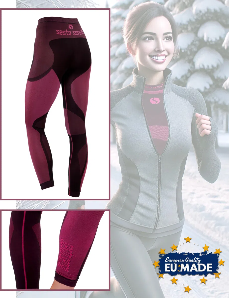 sesto senso Donna Intimo Termico Pantaloni Lunghi Funzionale Sottopantaloni Leggings Biancheria Intima Termoattivo