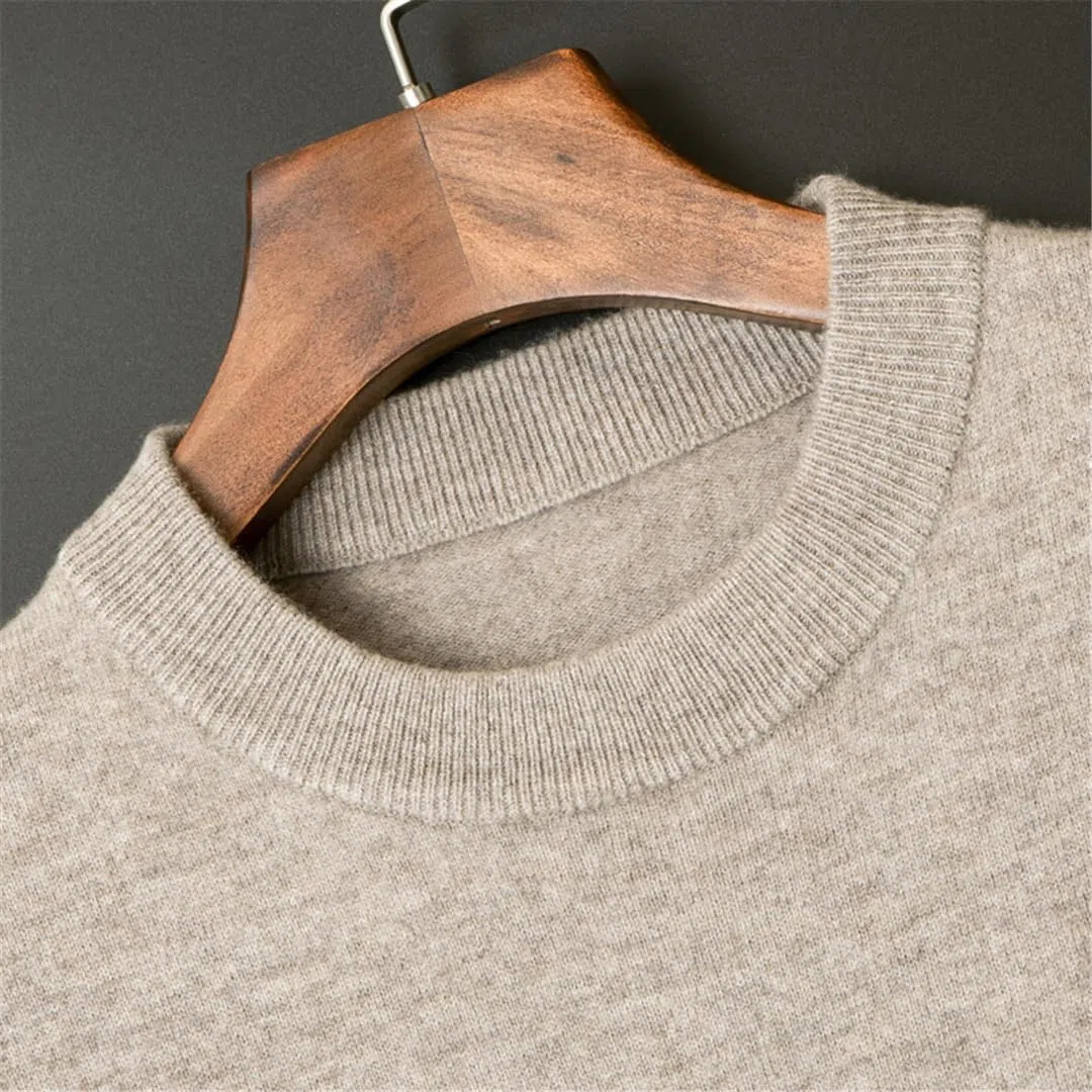 Rfmfkkg Maglione Classico da Uomo Girocollo Girocollo Pullover Lavorato A Maglia Caldo Misto Cotone Cashmere