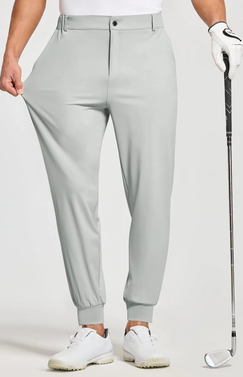 WILLIT Pantaloni da golf da uomo, elasticizzati, slim fit, asciugatura rapida, lunghi da golf, con tasche
