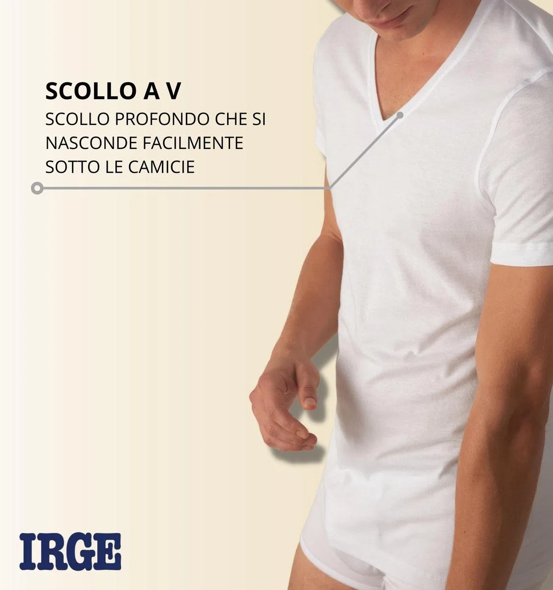 Magliette Intime da Uomo Cotone Scollo V (Pacco da 3) Cotone Intime Maniche Corte Bianca e Colorate IRM2