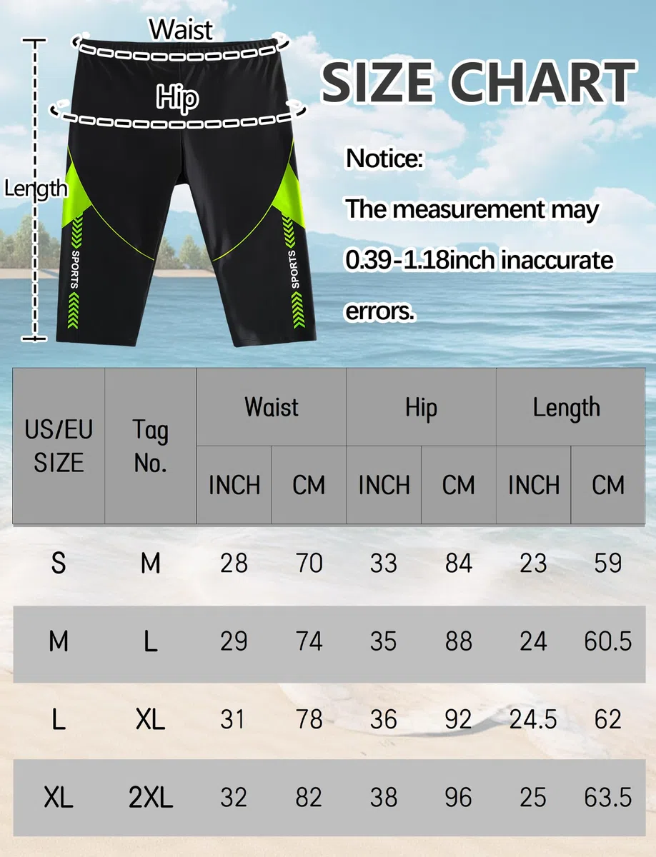 FEOYA Jammer - Costume da bagno da uomo, ad asciugatura rapida, costume da bagno a pantaloncini, da spiaggia, surf, fitness, allenamento