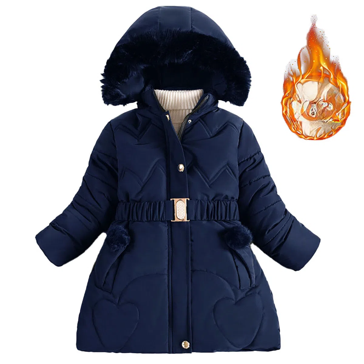 Ragazze Piumino Nero Lungo Morbido Leggero Calore Straniero Giacca Imbottita Per Il Freddo Abbigliamento All'aperto Alla Moda Cappotto in Pile Spesso di Cotone per Ragazze Comodo