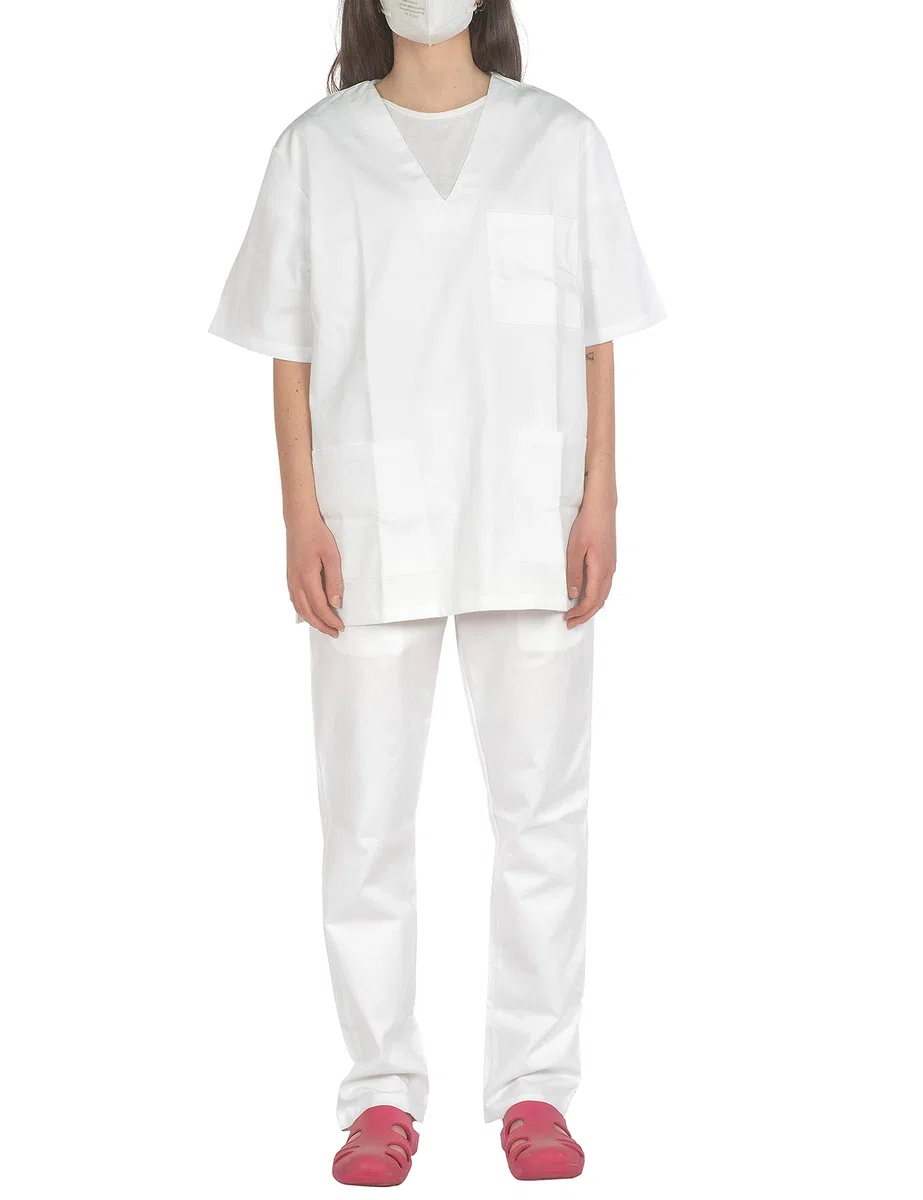C.B.F. - Produzione professionale abbigliamento da lavoro Divisa Sanitaria Ospedaliera Uomo Donna in 100% Cotone Sanforizzato - Casacca e Pantalone - Infermiere OSS Estetista