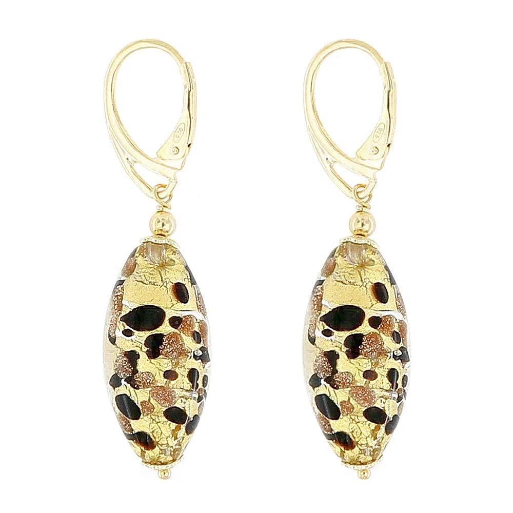 Venetiaurum - Orecchini per Donna con Perle Ovali in Vetro Originale di Murano e argento 925 anallergico- Gioiello completamente Made in Italy Certificato