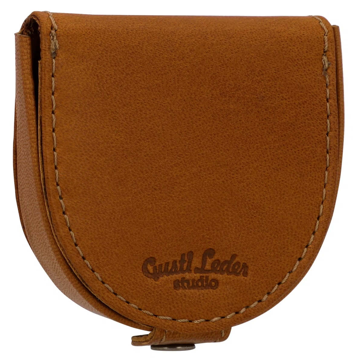 Gusti Leder studio ''Brian'' borsellino portamonete banconote monete vintage vera pelle festa disco unisex marrone cognac 2A14-22-5