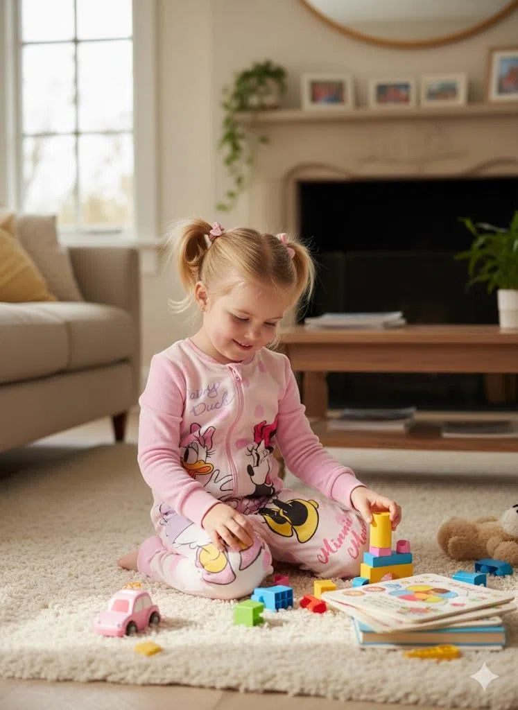 Disney Pigiama intero in pile, per bambine, prodotto ufficiale, con Minnie Mouse e Paperina, rosa, età 2-8 anni