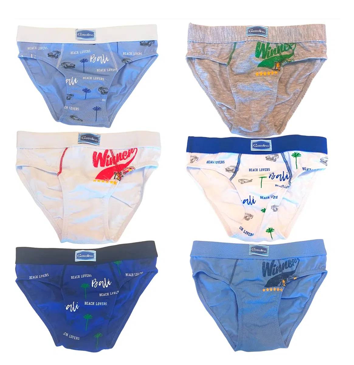 (6pz) Slip Bimbo in Cotone Elasticizzato Fantasia Secondo disponibilità (Immagine indicativa)