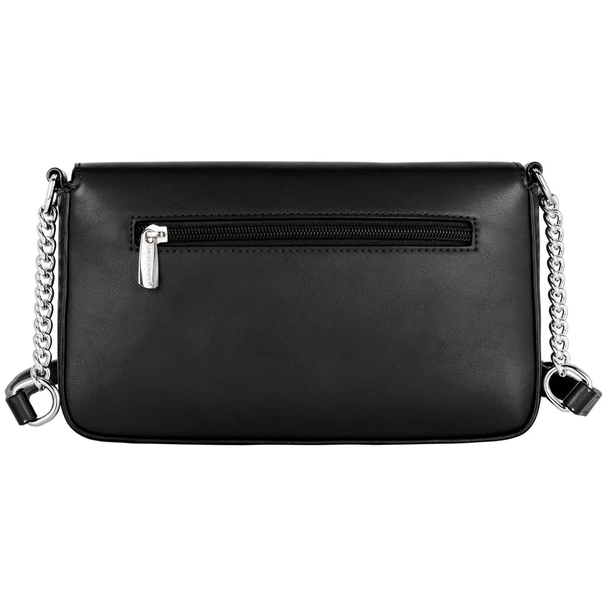 David Jones - Piccola Borsa a Tracolla Donna - Borsetta Spalla Catena PU Pelle - Pochette Clutch Crossbody Bag - Sacchetto Borsello Sera Telefono - Portafoglio Borsa a Mano - Nero