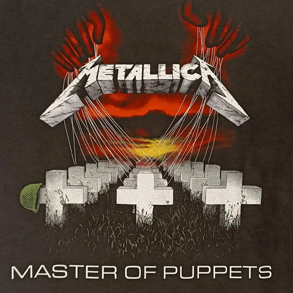 Metallica T-Shirt Master of Puppets. Maglietta Rock Ufficiale. Band Heavy Metal. Maglia Unisex Adulto Ragazzo.