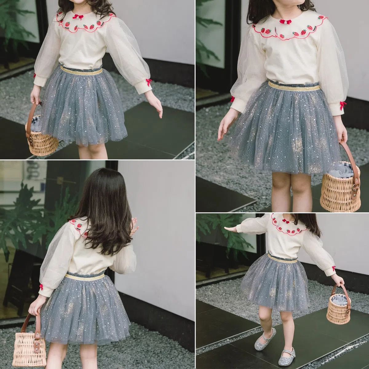 Bebè Bambine Ragazze Gonna tutù Gonna Principessa Paillettes Cielo Stellato Mini Gonna Gonna Tulle Gonna Balletto con Elastico in Vita Moda per 2-10 Anni