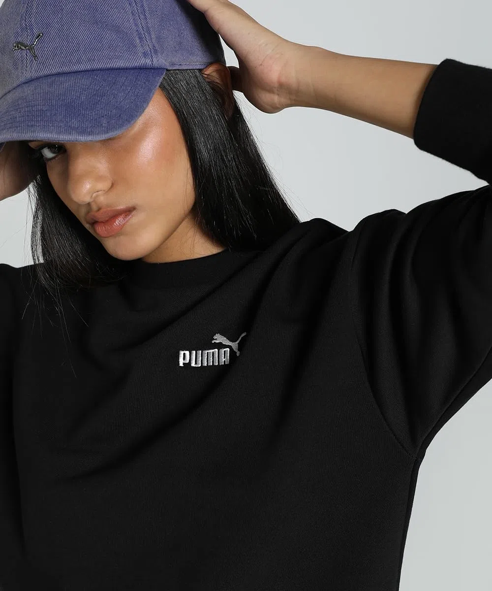 Puma Ess Small No. 1 Logo Relaxed Crew TR Felpa con Cappuccio Bambine e Ragazze (Pacco da 1)