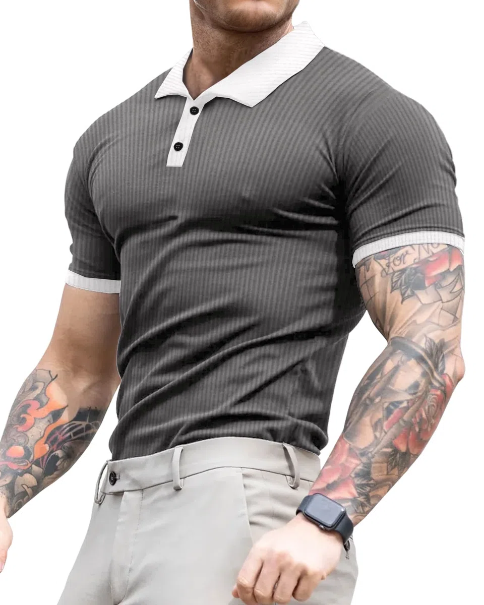 Lehmanlin Camicia a Maniche Lunghe/Corte T-Shirt Sportive da Uomo, Scollo a V Elasticizzato,vestibilità Muscolosa,Biancheria Intima Casual