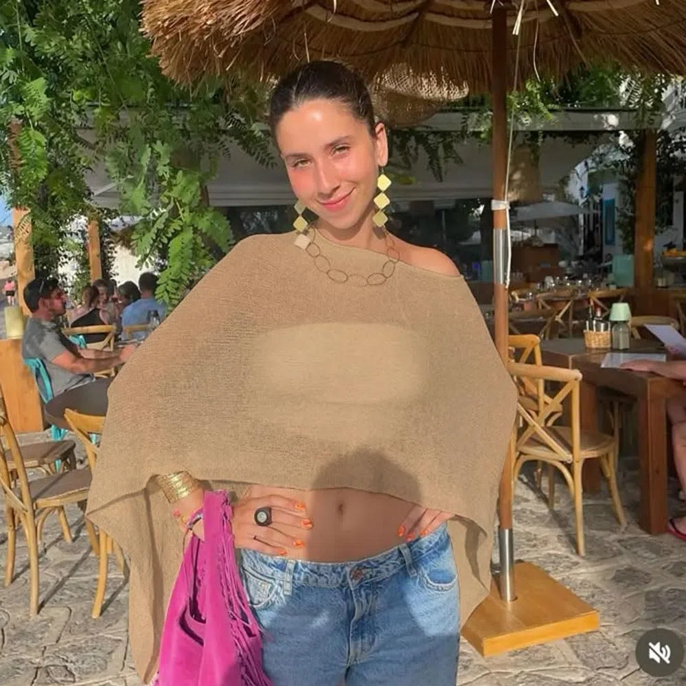 Poncho Donna Multifunzionale Asimmetrico Coprispalle Elegante Mantella Leggera Scialle Maglia Traforata Versatile Accessorio Moda Copricostume Mare Stola(Marrone)