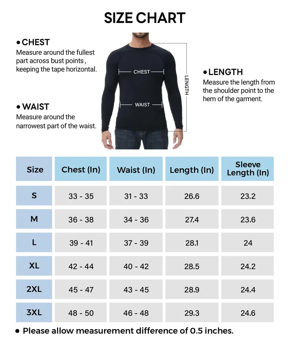 HUGE SPORTS Maglia Termiche da Uomo Invernale Biancheria Intimo Termica a Maniche Lunghe Asciugatura Rapida Corsa Ciclismo