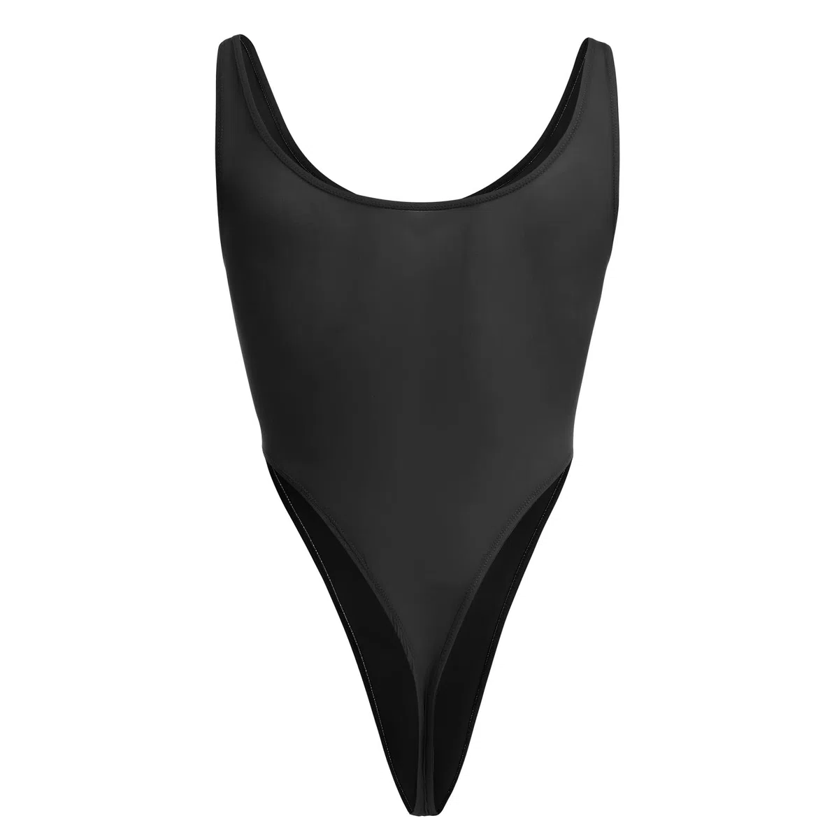 IBAKOM Biancheria da uomo Nylon Body Perizoma Body Tinta unita Dee U Collo Senza Maniche Taglio Alto Un Pezzo Intimo Mankini Costumi Da Notte