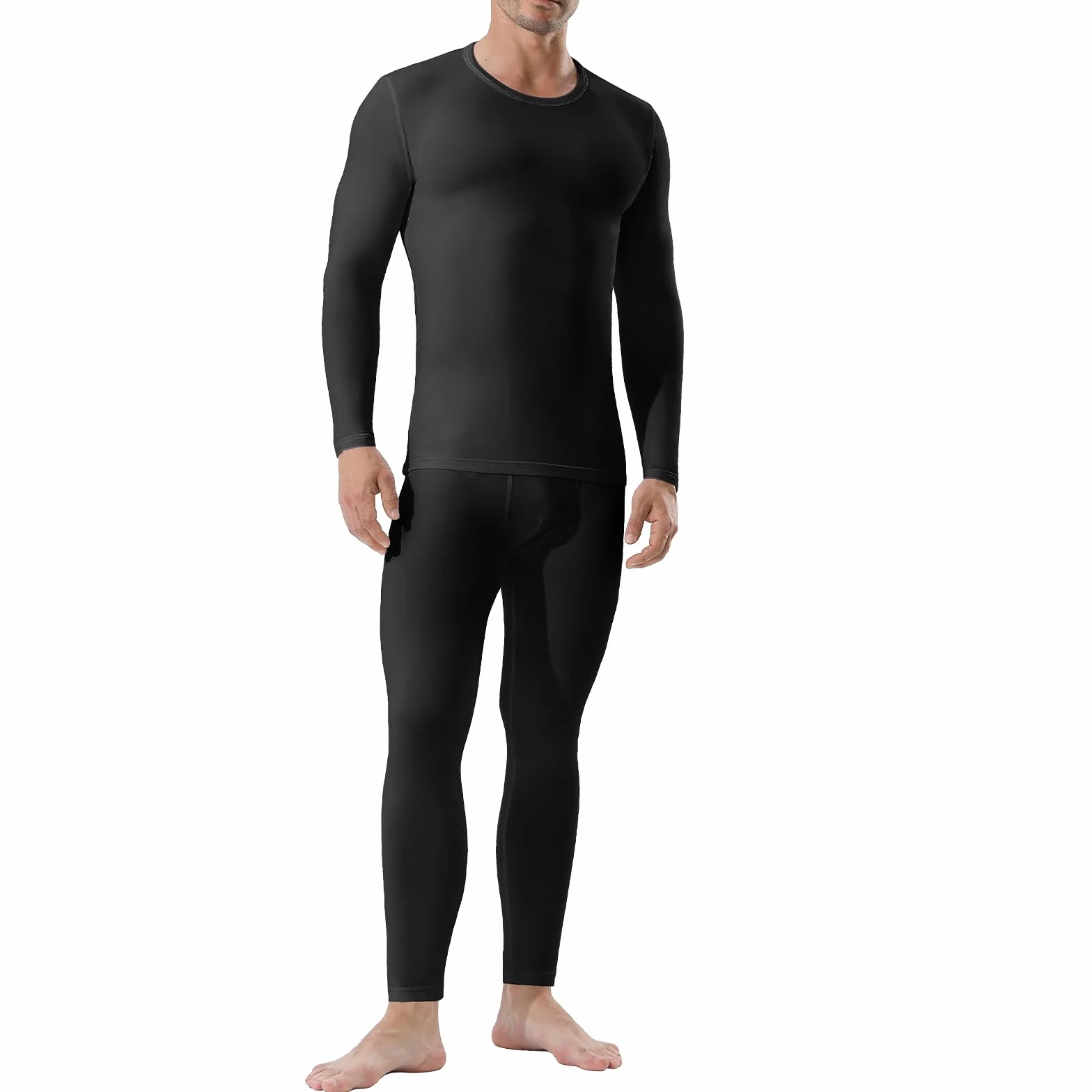 Channo Uomo Set Intimo Termico: Maglia Termica Biancheria Intima Sci Invernale Pantaloni Manica Lunga Funzionale