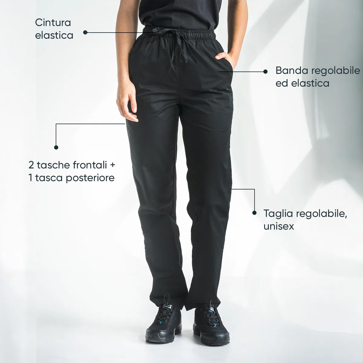 PALLTEX Carlo Pantaloni da Cuoco Uomo Con Coulisse e Taglia Elastica EN 1368