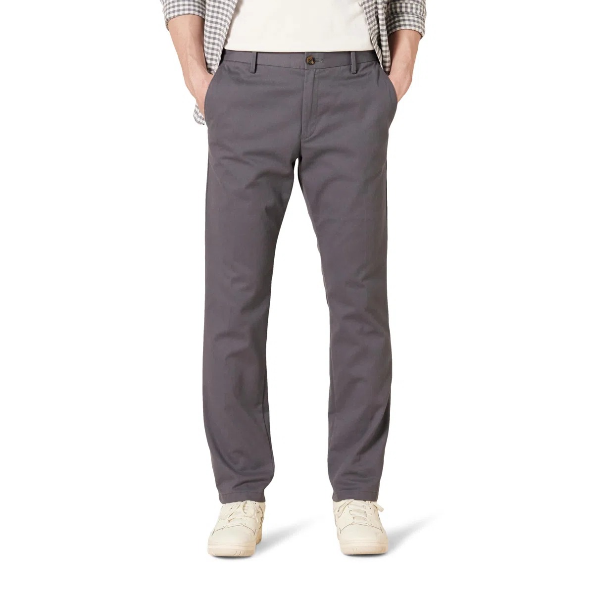 Amazon Essentials Uomo Pantaloni Chino da Lavoro a vestibilità Aderente Anti-Piega e Senza Pince