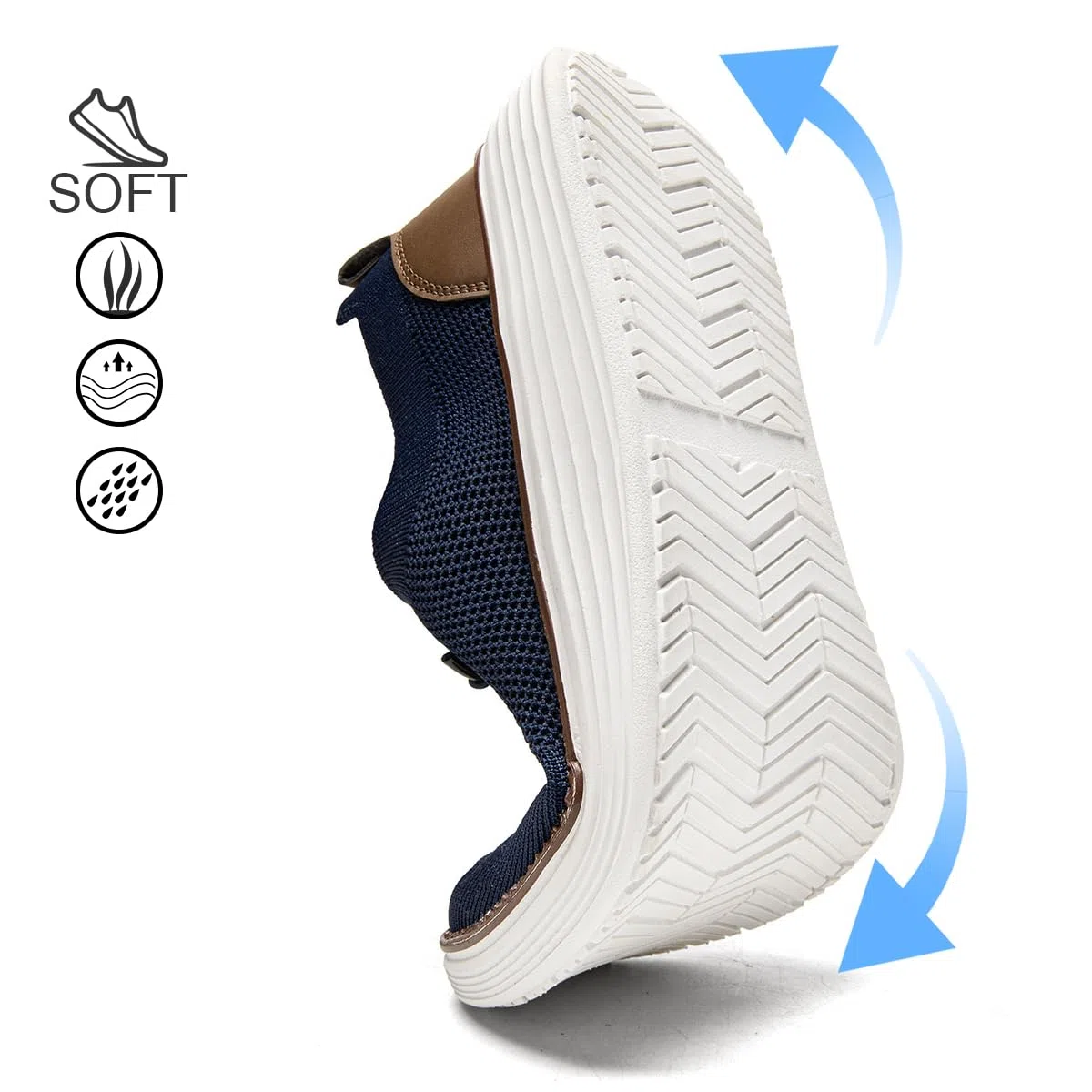 Mocassini da Uomo Pantofole Piatte Slip on Mocassino Pantofole Scarpe da Barca Scarpe da Passeggio Scarpe da Completo Comode Traspiranti Leggere Fitness Sneakers