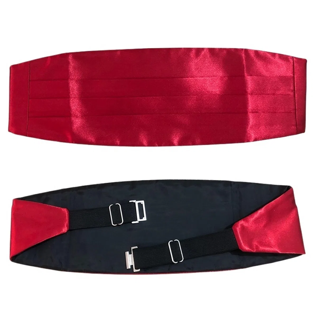 Fascia smoking uomo Fascia da uomo classica in raso con fascia elastica for pancia, smoking di base, for matrimonio formale, ballo fine anno, cena, in vita