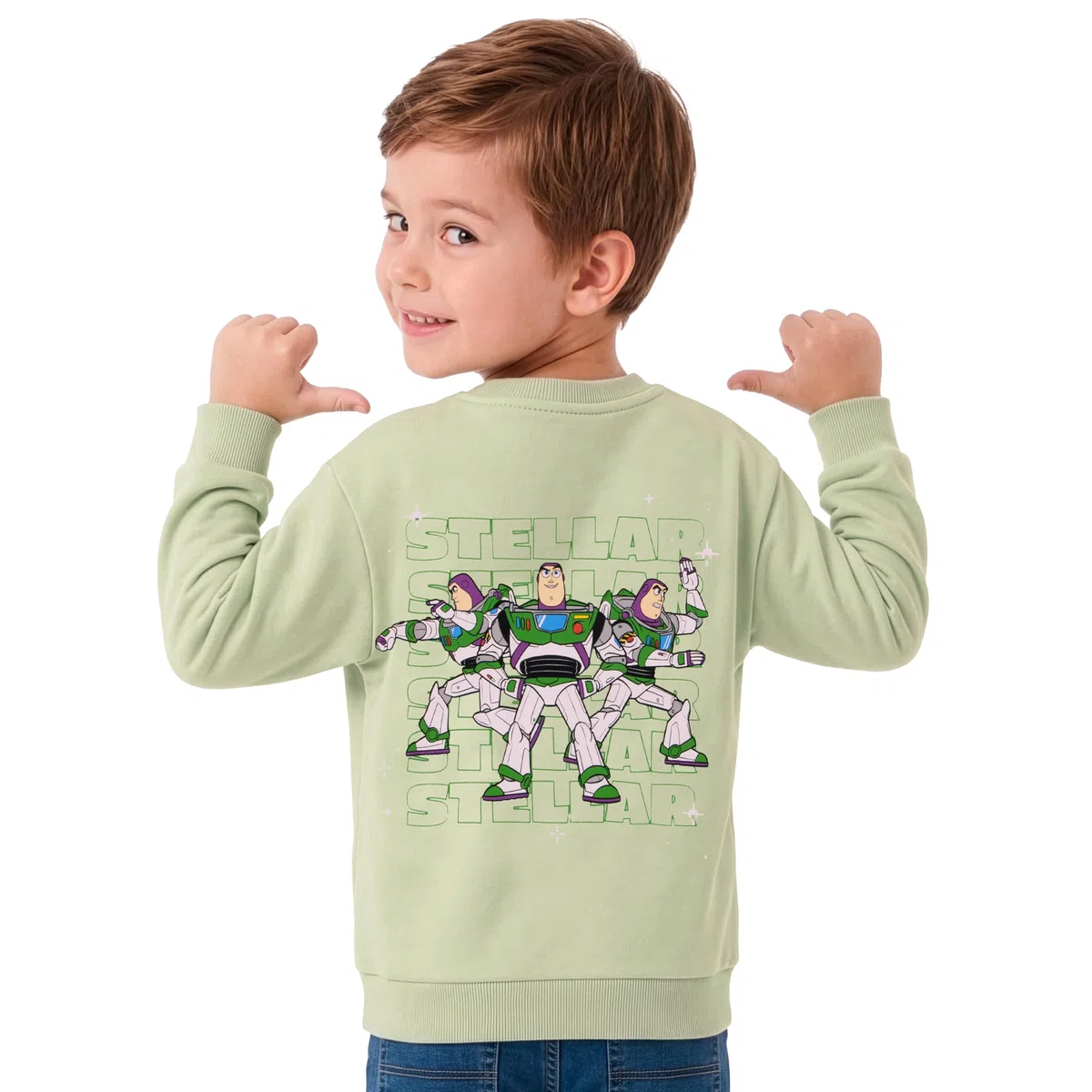Disney Toy Story Felpa Bambino, Felpa Ragazzo Buzz Lightyear Verde Menta, Abbigliamento Bambini e Ragazzi