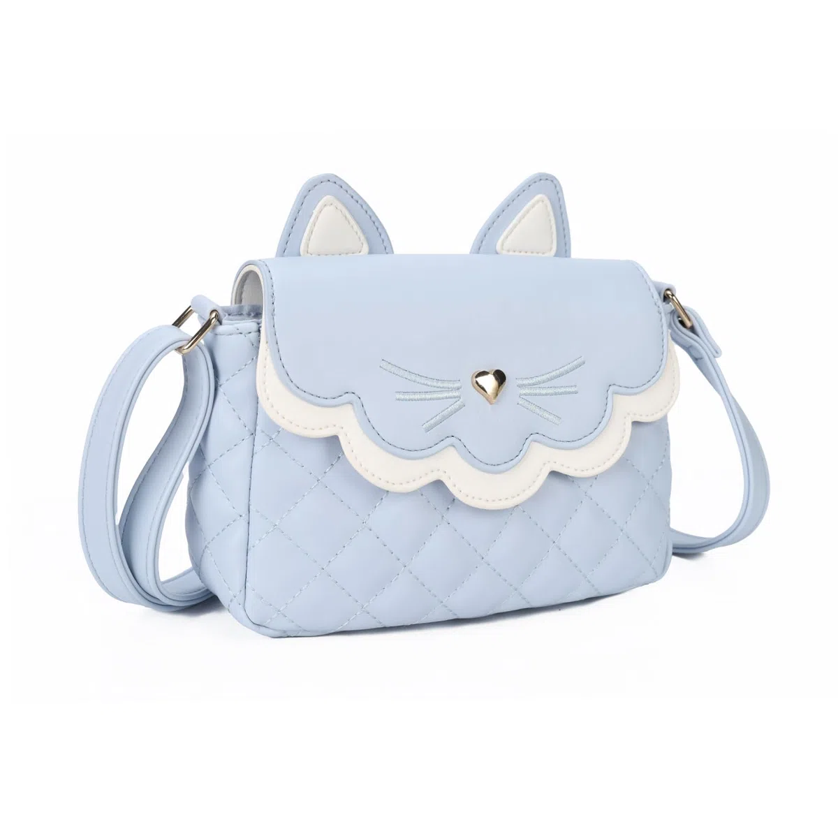 Gladdon Borsa a Tracolla per Ragazze Mini Borsa a Tracolla Borsa per orecchie di gatto Cute Princess Bag Borsa in pelle pura come regalo per ragazze, ragazzi e adolescenti Design originale(Blu)