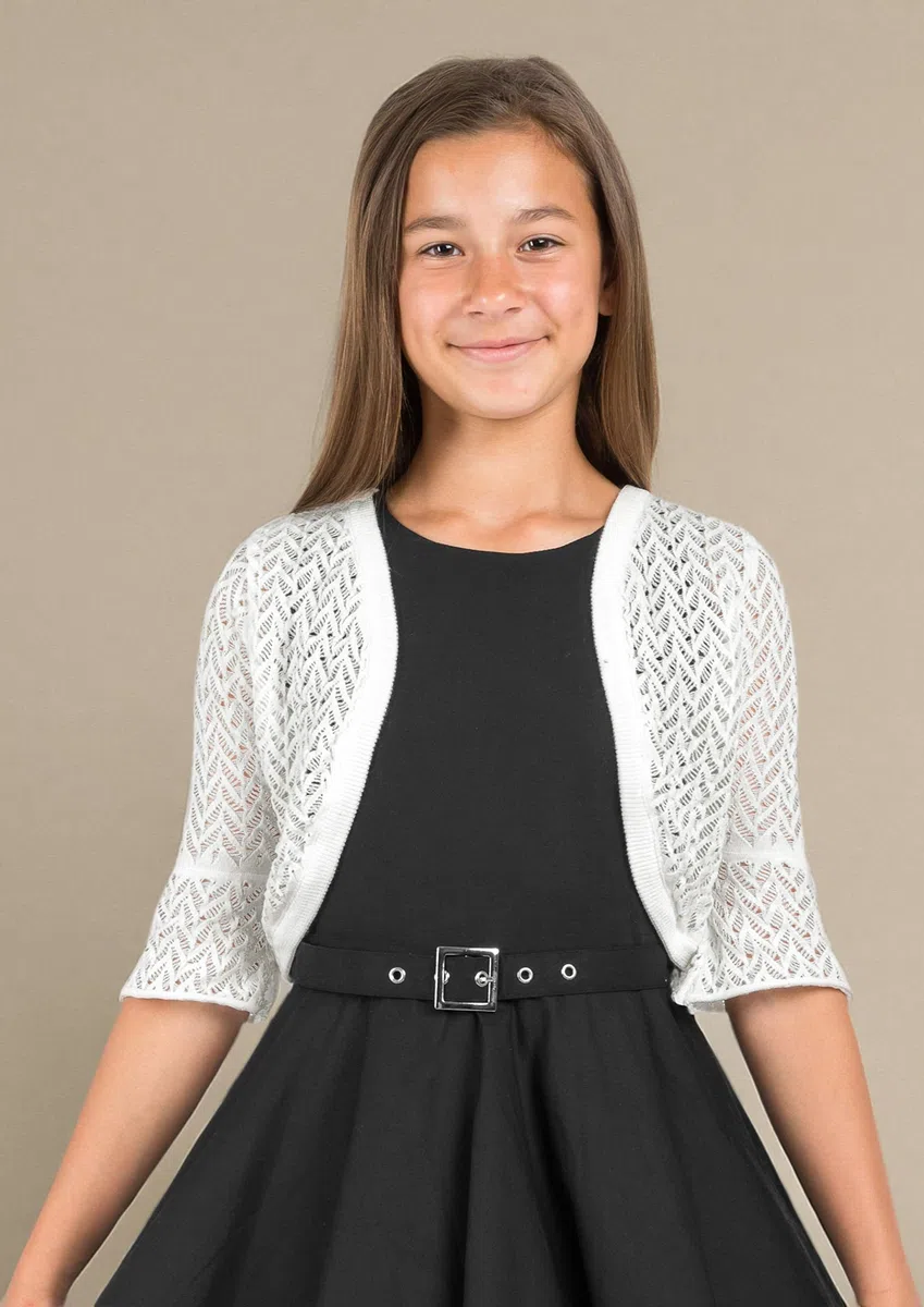 Bolerose Ragazze Manica Lunga Bolero Cardigan a Maglie Larghe Bambini