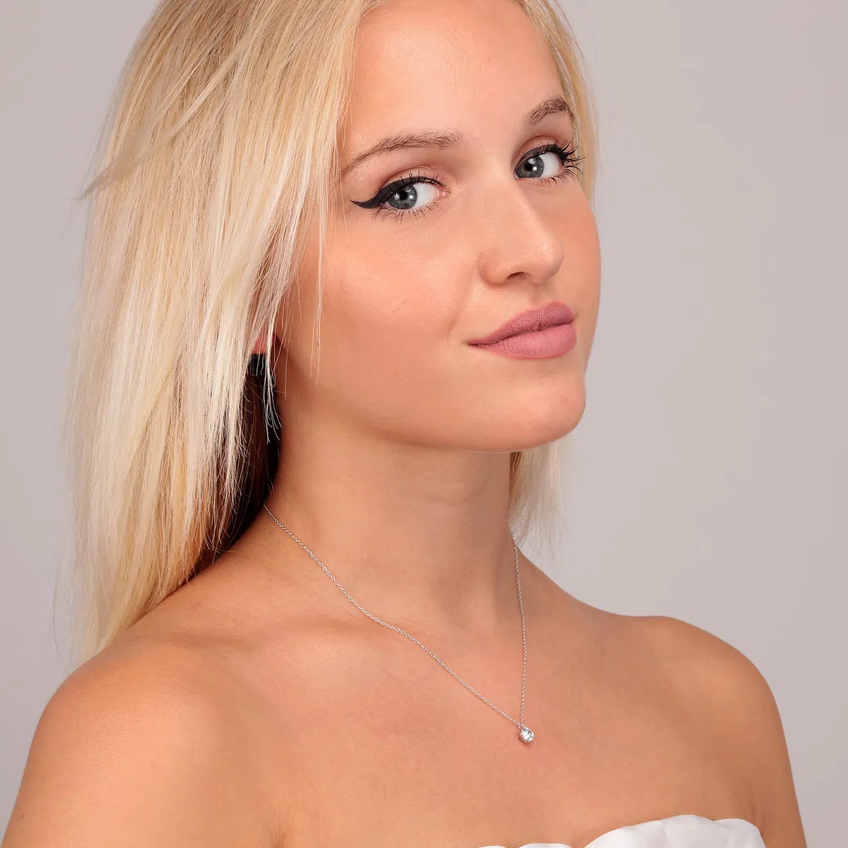 BLUESPIRIT Collana da donna, Collezione Aurora, in Argento 925, Zirconi,Idee regalo - P.25U210000600