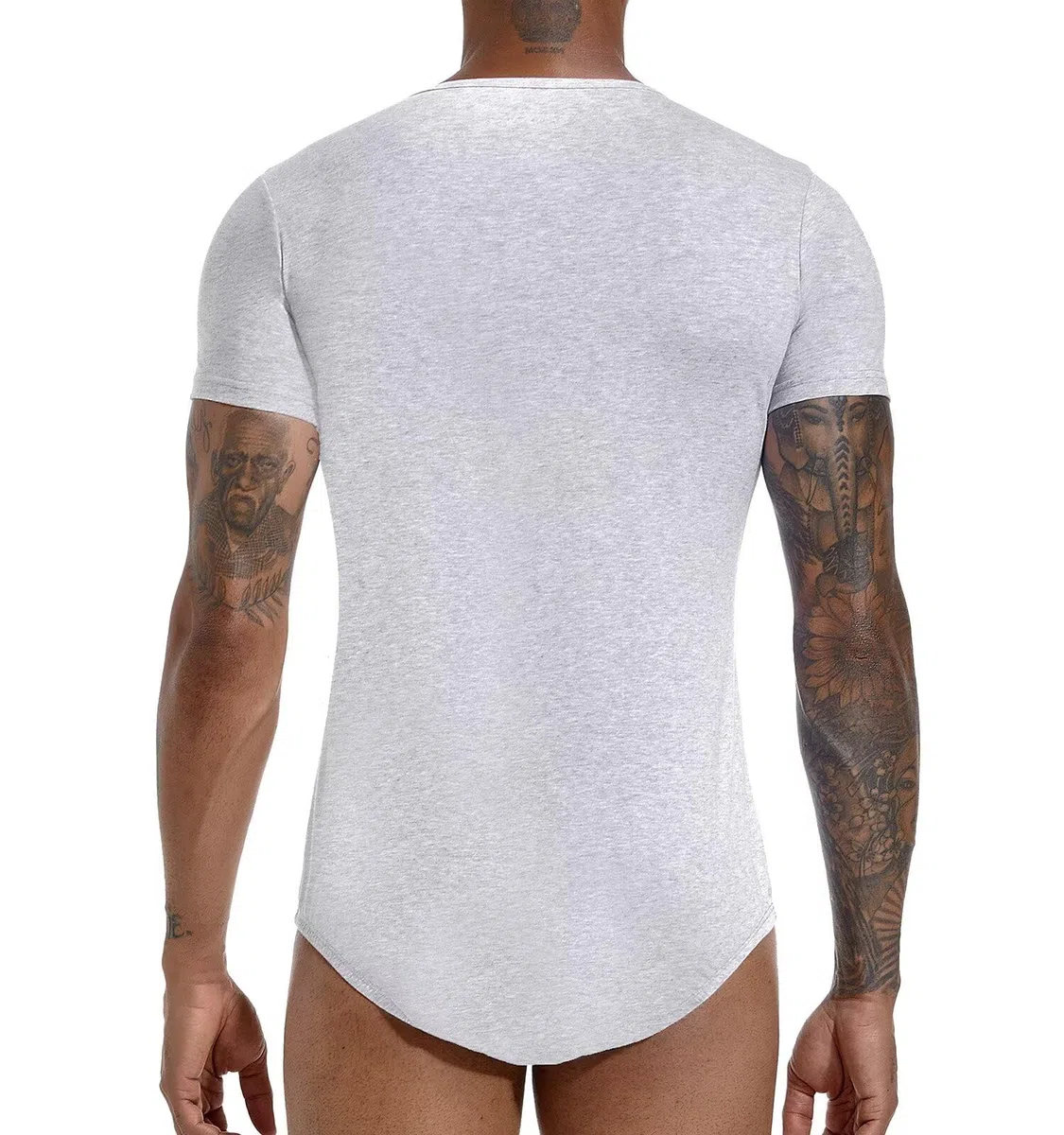 Landofgenie Body da Uomo Intero Intimo con Cotone a Maniche Corte