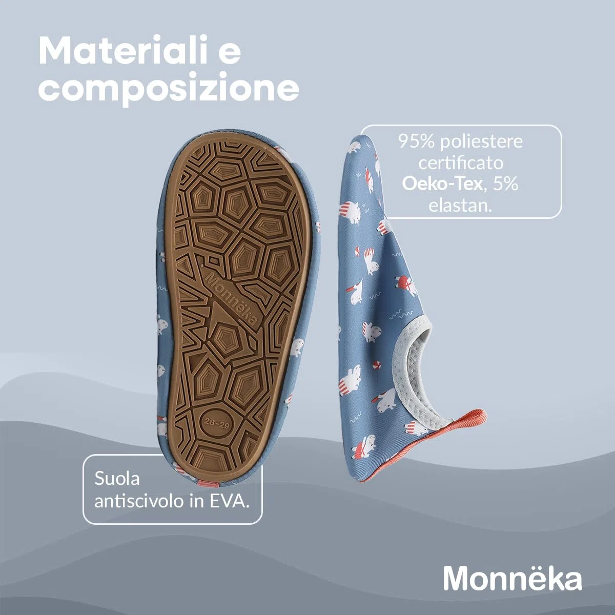 Scarpe acquatiche per bambini | Scarpe da spiaggia leggere con suola antiscivolo in EVA, facili da indossare, ideali per attività acquatiche
