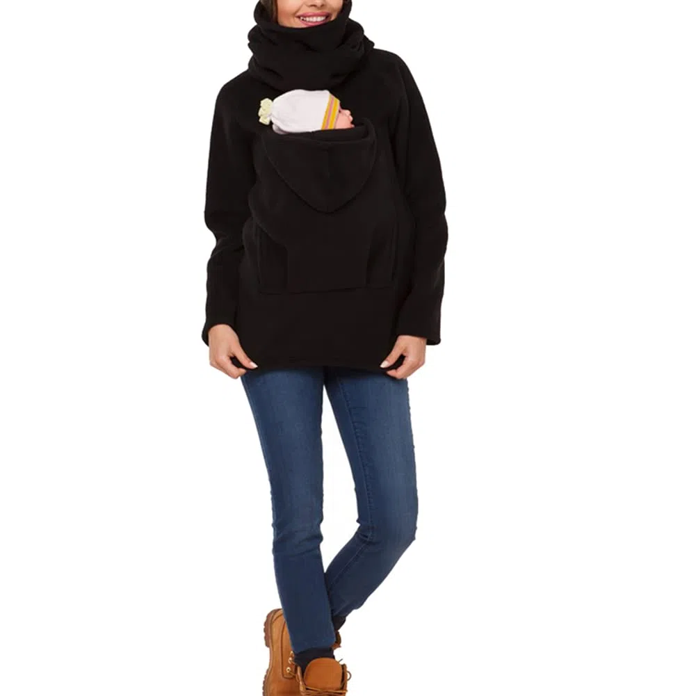 amropi 3-in-1 Donna Felpe del Portare Neonato Bambino Canguro Porta Bebè Felpa con Cappuccio di maternità