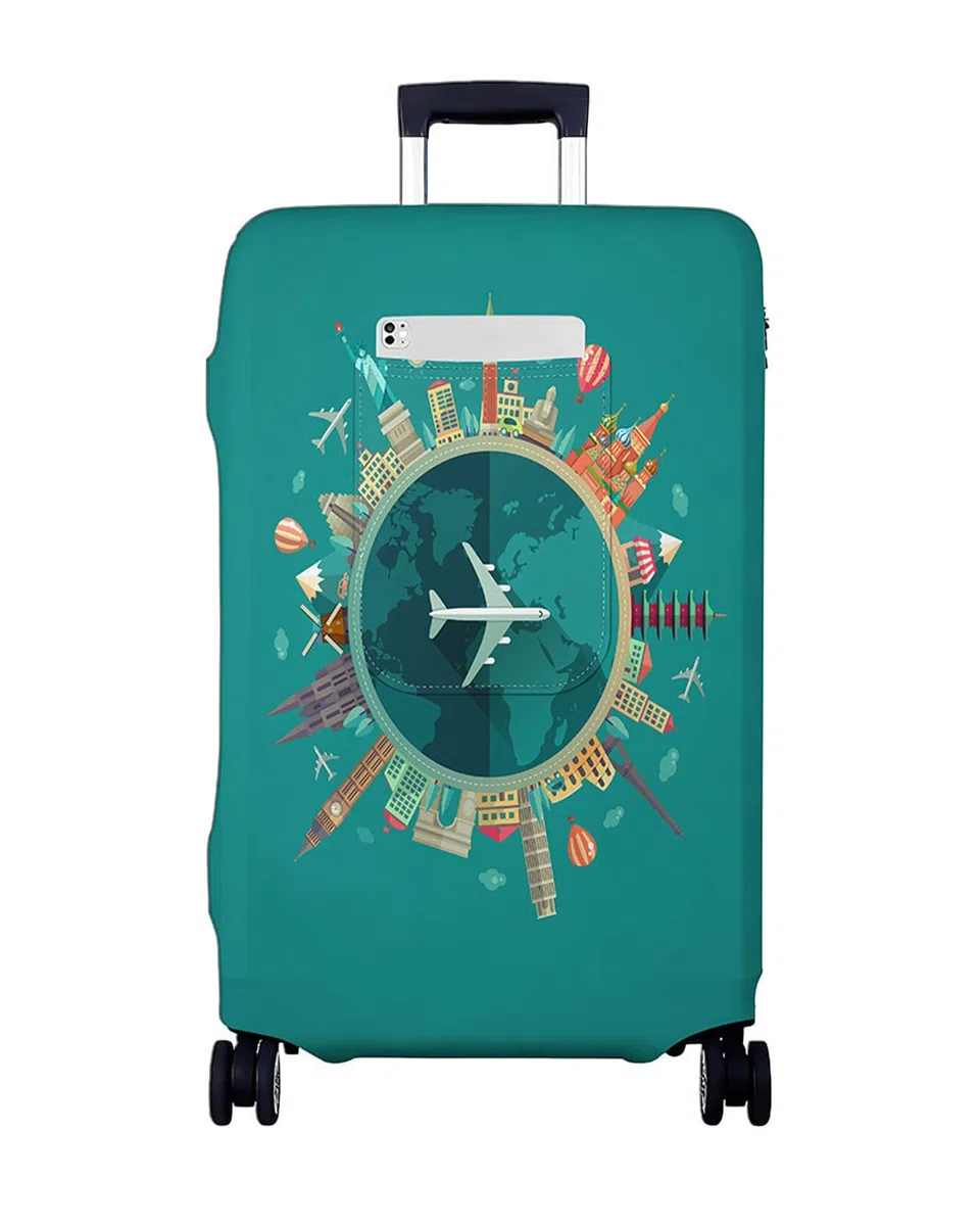 Morbuy Copri Valigia, Coprivaligia Elastico con Tasche per Valigia 18-32 Pollici, Cover Proteggi Valigia Lavabile per Bagagli da Viaggio