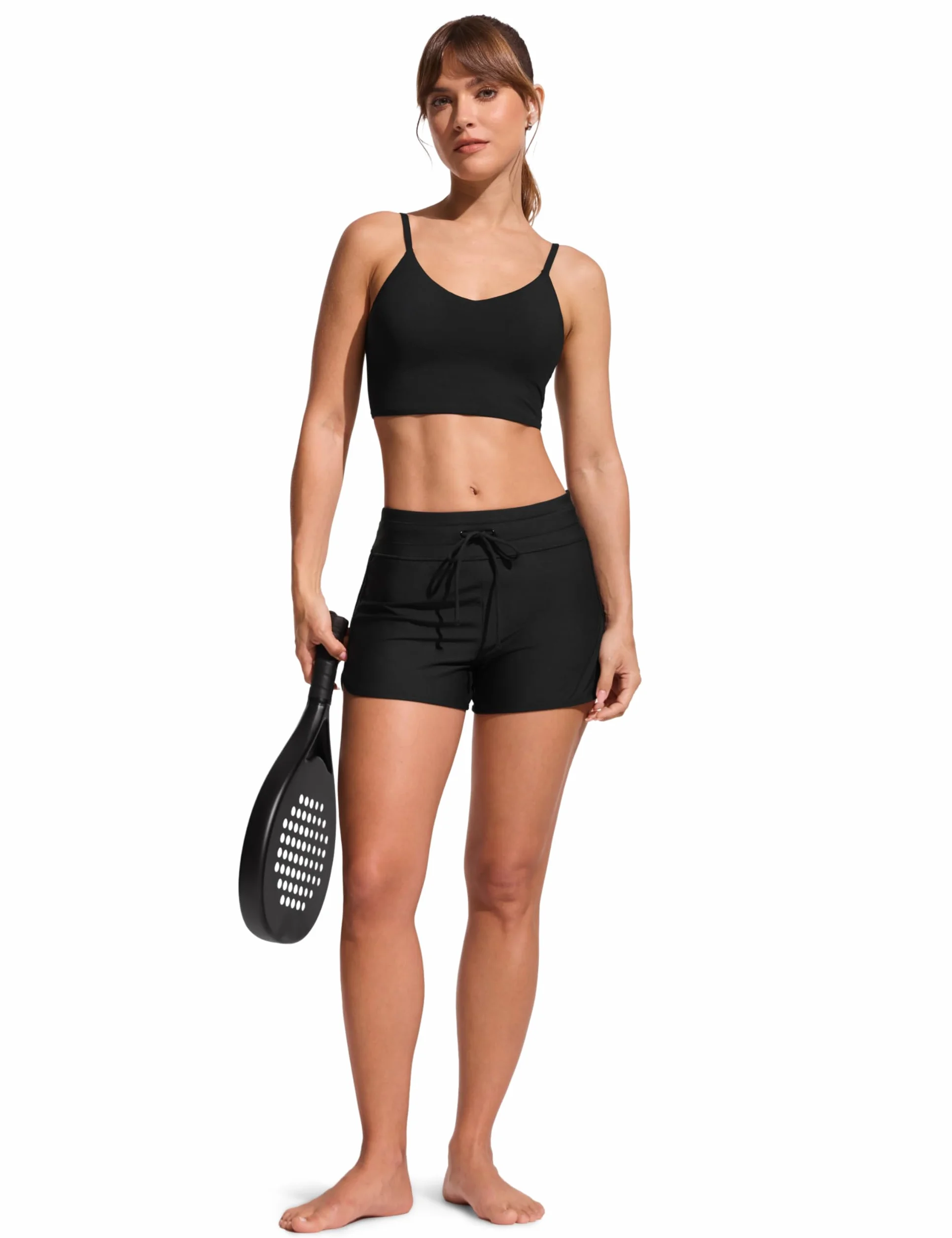 CRZ YOGA Pantaloncini da Bagno da Donna Pantaloncini da Bagno con Coulisse ad Asciugatura Rapida da - 7.6 CM
