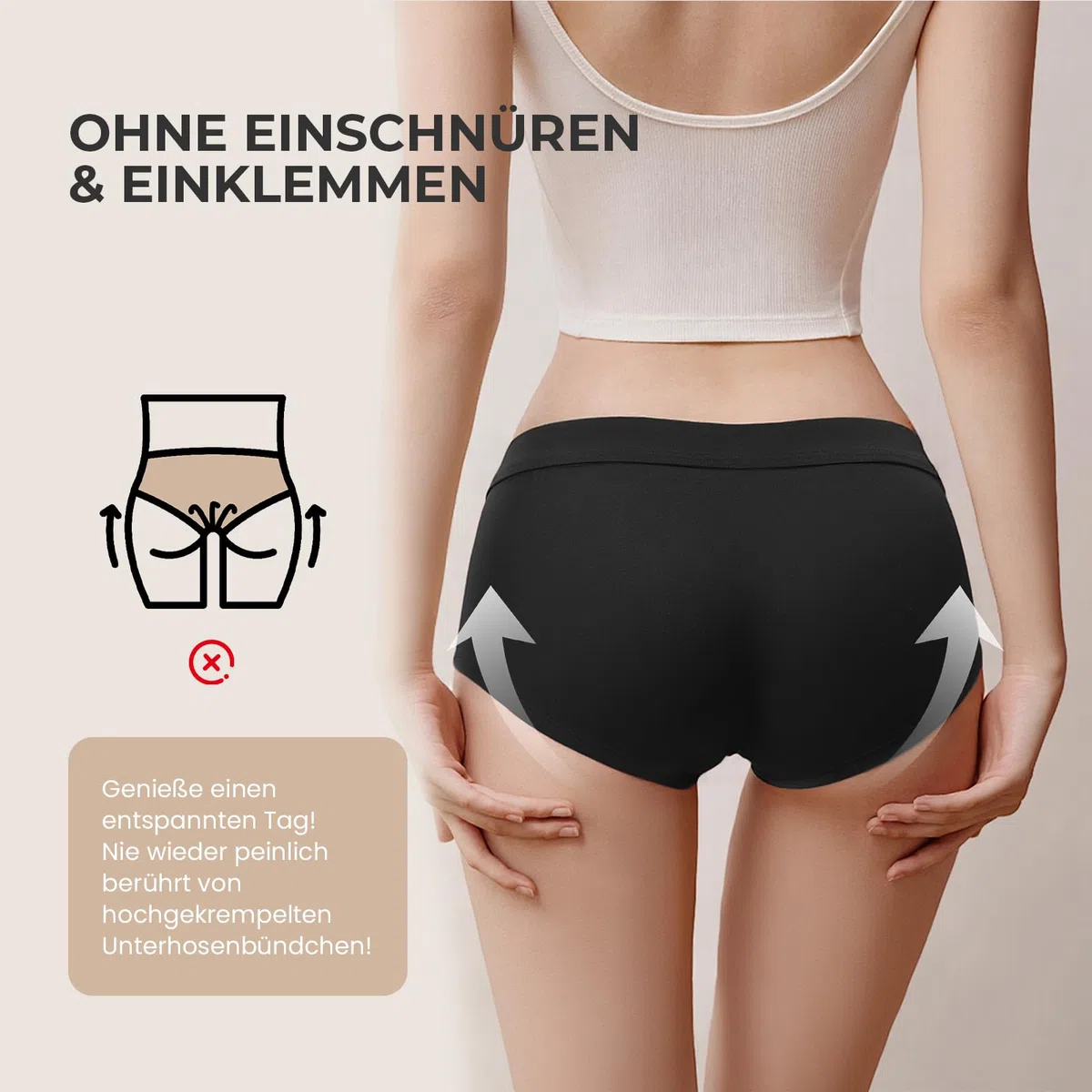 Desanlapi Mutande Boxer Donna Culotte Cotone Slip a Vita Media a Pantaloncino Cotone Shorts Intimo Sportivo Culotte Comode Pacco da 6