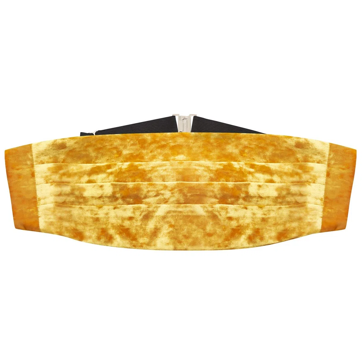 King & Priory Fascia per cummerbund in velluto riccio oro, Oro, Taglia unica