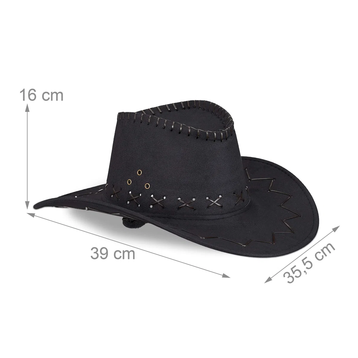 Relaxdays Cappello da Cowboy/Cowgirl per Feste di Carnevale, Stile Western, per Adulti, Uomo o Donna