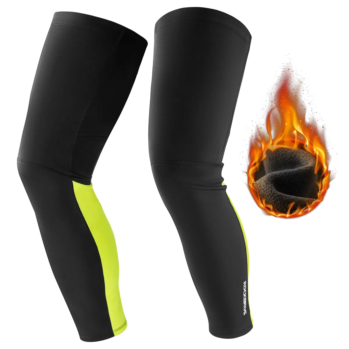ROCKBROS Manicotti Braccia e Gambali Invernali Sportivi, Scaldabraccia Antivento Termico, Saldamuscoli Gamba Elastico per Ciclismo, Corsa, Escursionismo, Pallavollo, Uomo Donna