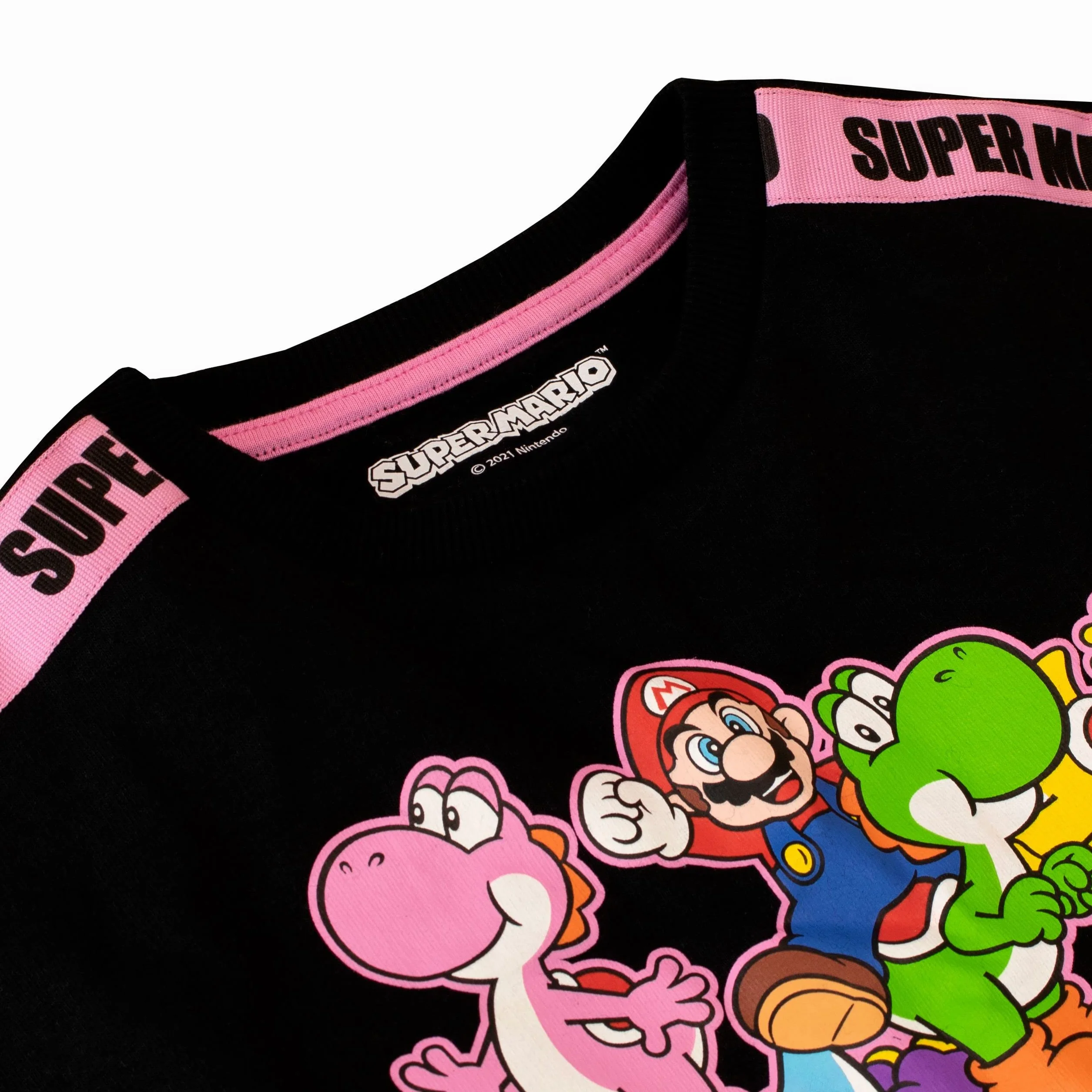 SUPER MARIO BROS Felpa da Gioco per Ragazze Gaming Felpe Cropped a Maniche Lunghe da Bambina