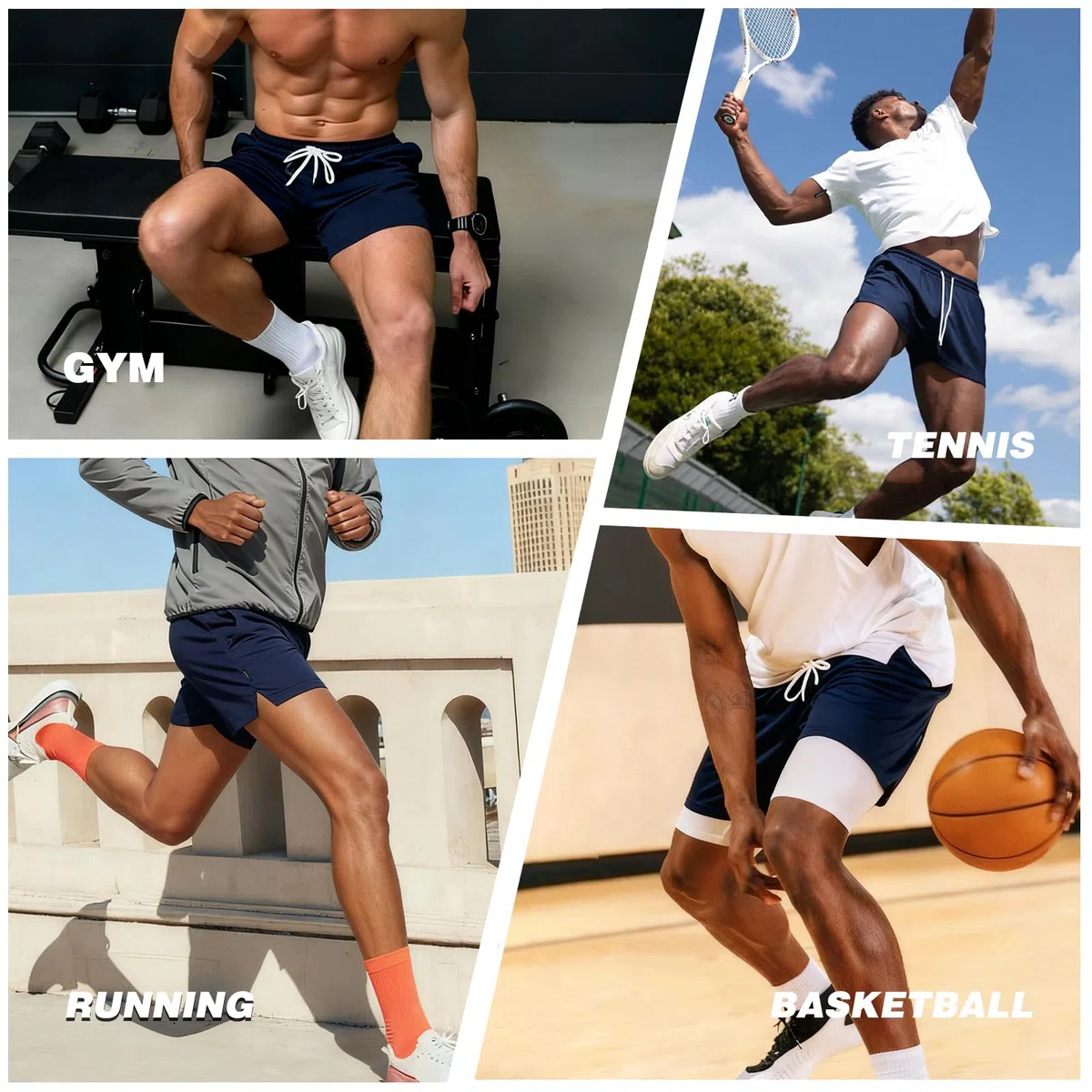 AIMPACT Pantaloncini Running Uomo da 3 Pollici Pantaloncini Uomo Sportivi Leggero Traspirante con Tasche per Palestra Outdoor
