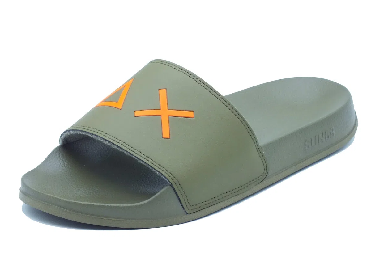 SUN68 Ciabatte in PU Uomo X36110 19 Militare