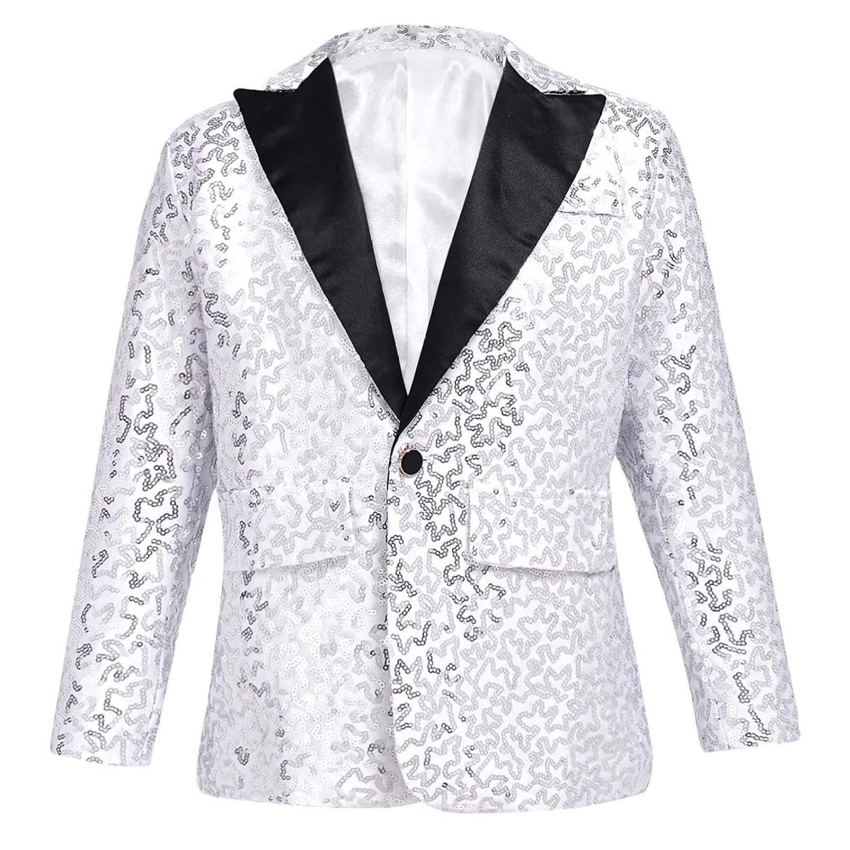 Giacca Da Smoking Per Ragazzi Lucida Festiva Con Paillettes E Colletto Revers Abbigliamento Per Matrimonio Festa Halloween Compleanno