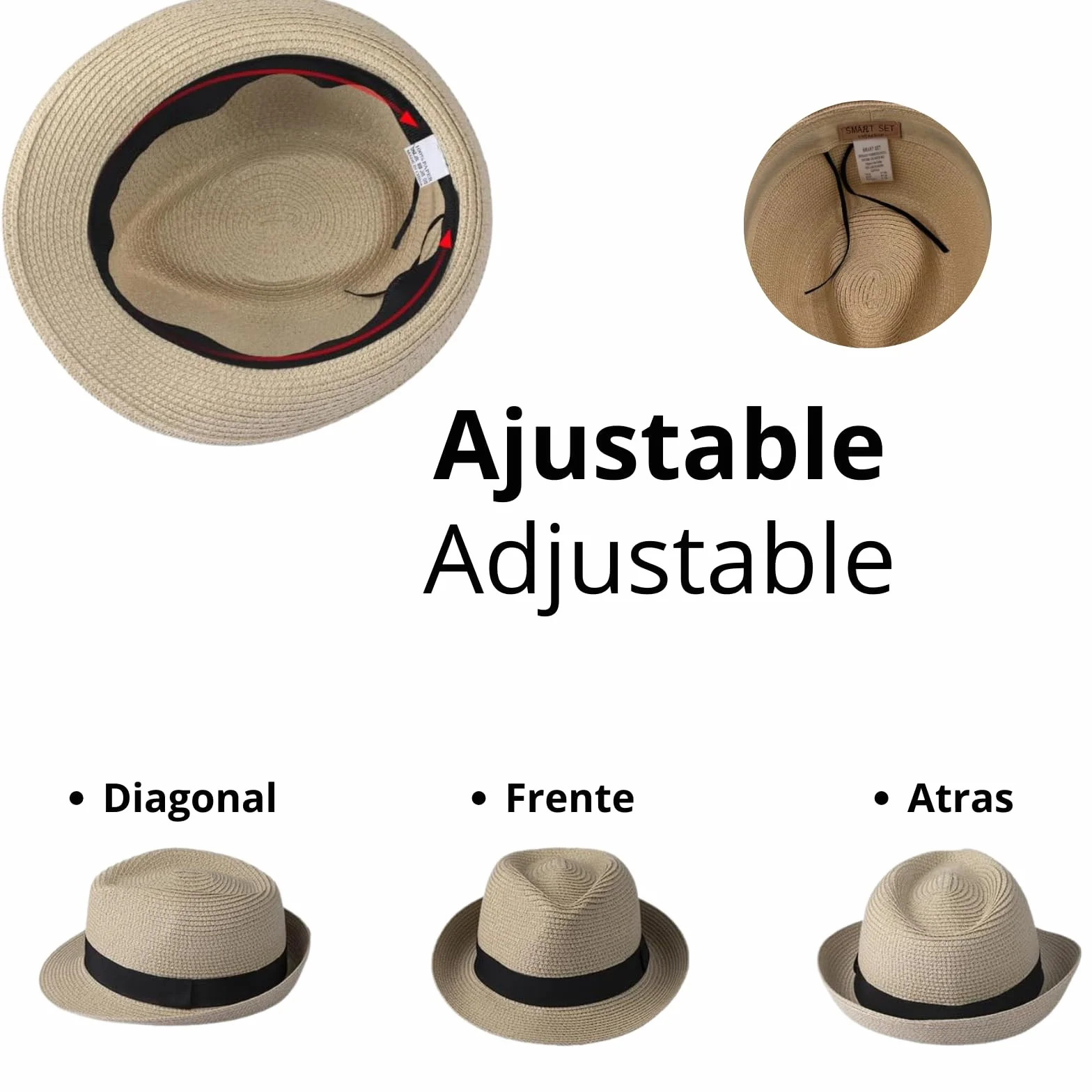 Carnavalife Cappello Panama Unisex Cappello Paglia Cappello Donne e Uomini Cappello Tesa Corta Cappello Estate Cappello Protezione Sole UPF 50+ Cappello Spiaggia Fedora