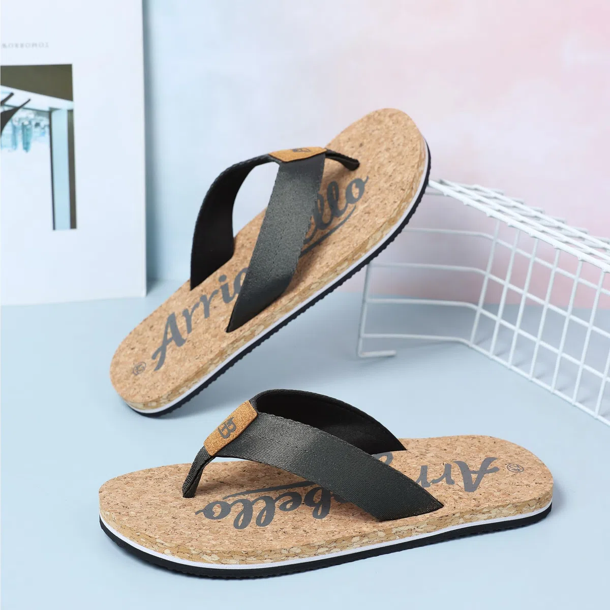 ARRIGO BELLO Infradito Uomo Pelle Ciabatte Eleganti Estive Sandali Mare Piscina Spiaggia Antiscivolo Flip Flops Taglia 41-46