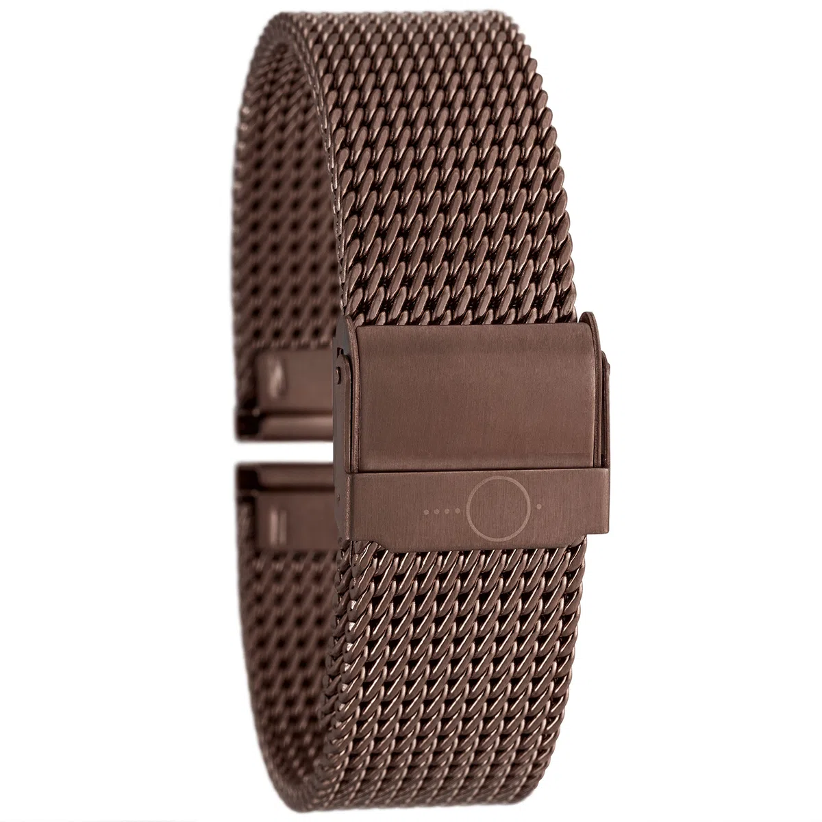 Eichmüller - Bracciale in acciaio inox massiccio BandOh Milanese placcato oro PVD